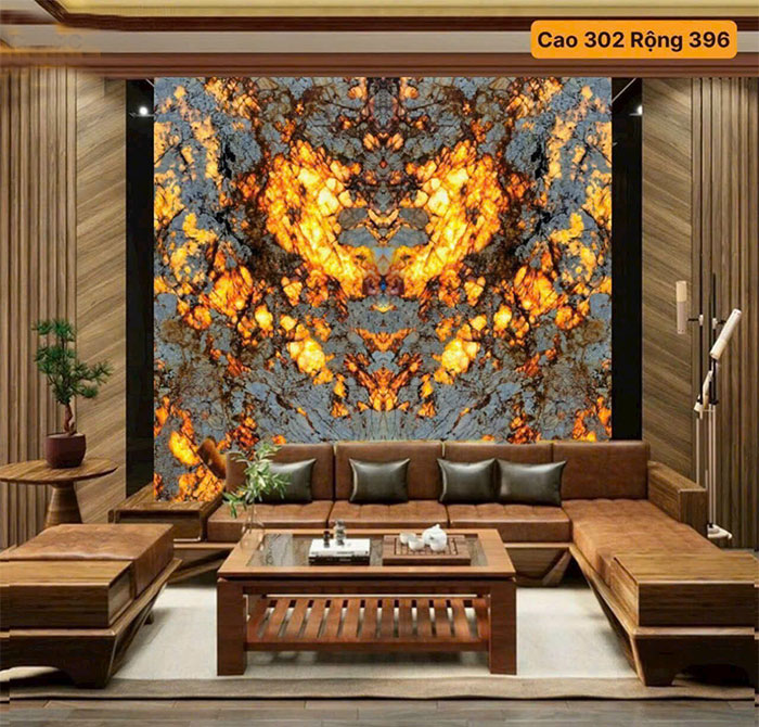 Tranh đá xuyên sáng TDXS28 - 2 Tấm đối xứng